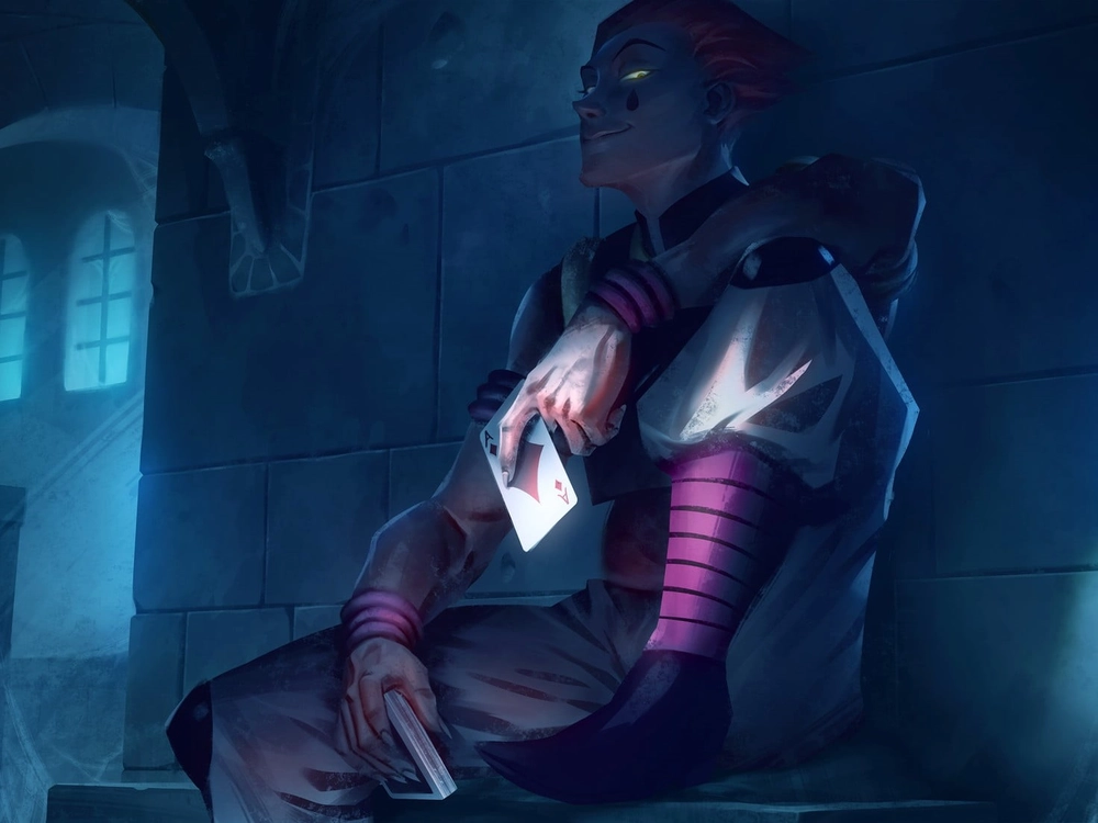 ảnh hisoka đang tung chiêu thức 