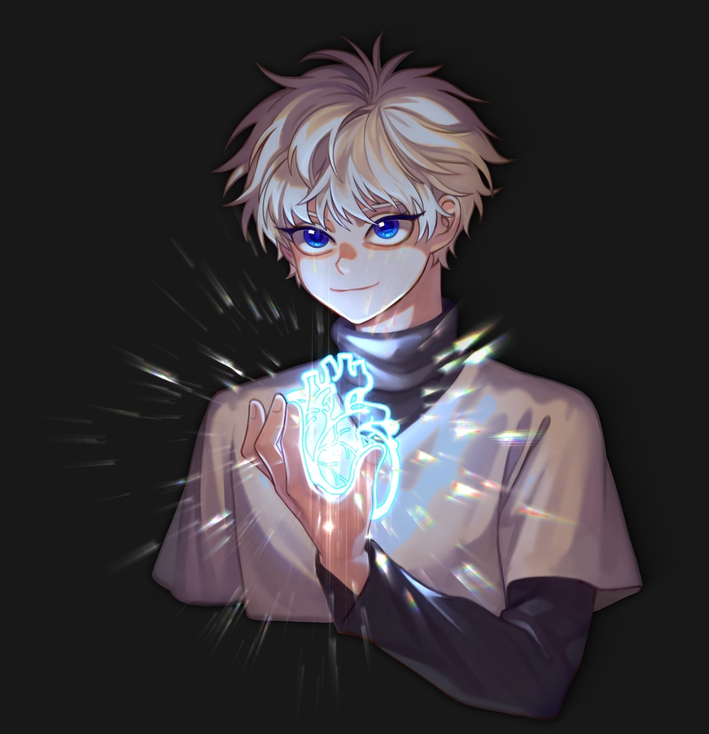 ảnh đẹp killua đen trắng tối giản