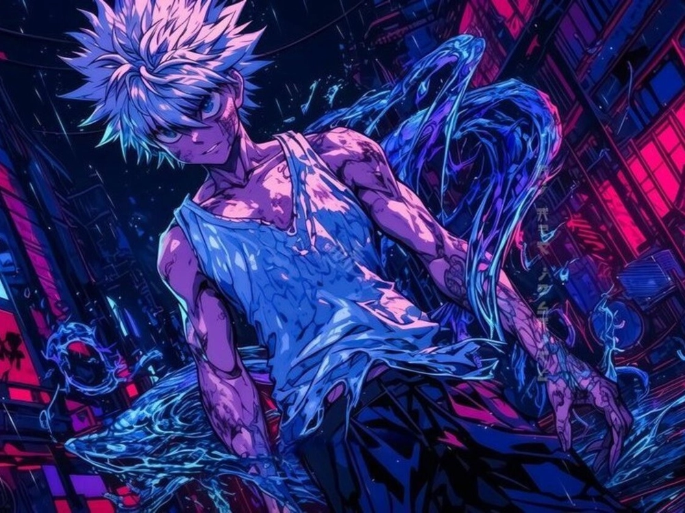 ảnh killua ngầu style dark anime