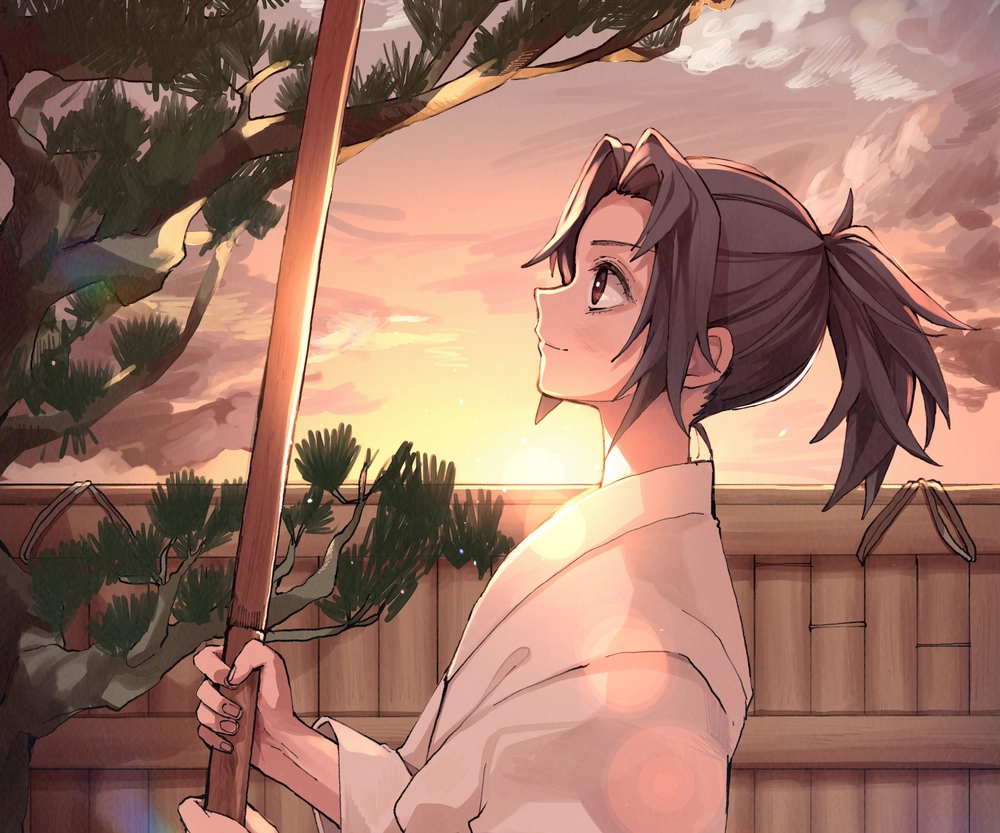 hình kokushibou trong cảnh chiến đấu 