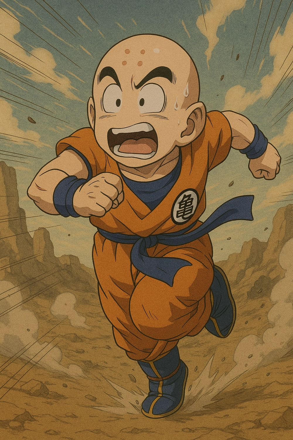 black krillin fanart