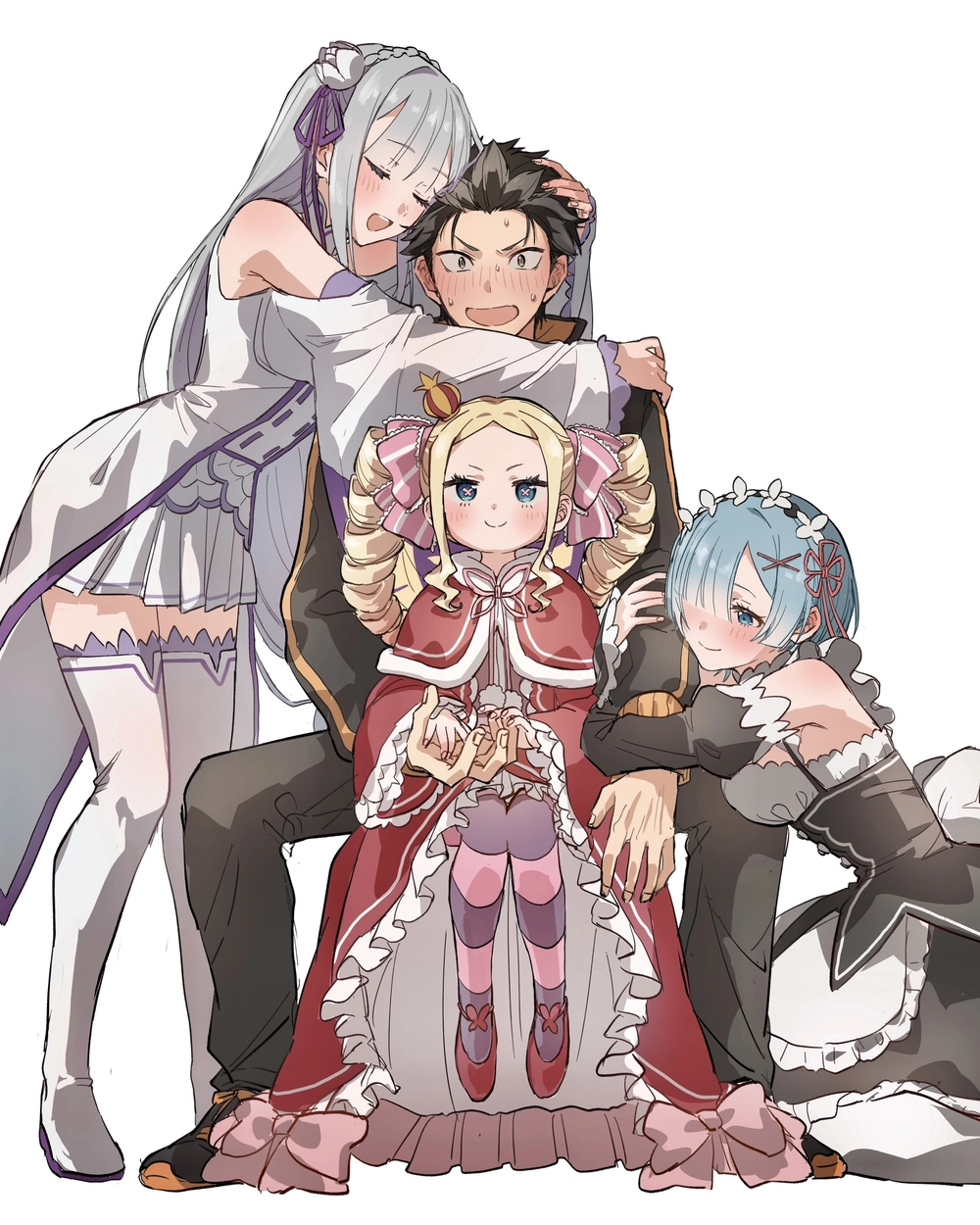 ảnh anime re zero cảnh tình cảm cảm động 