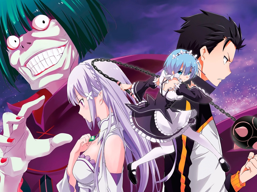 ảnh re zero subaru chiến đấu với quái vật 