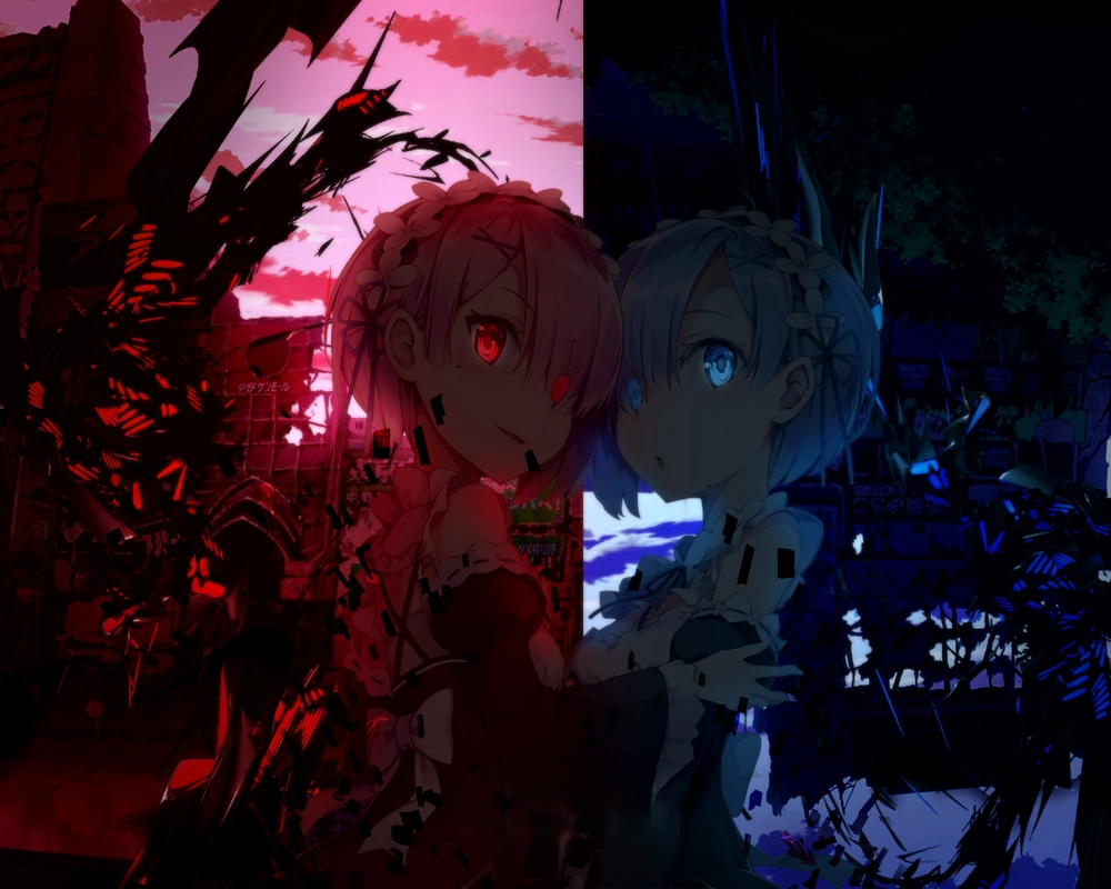 re zero anime rem và ram song sinh 