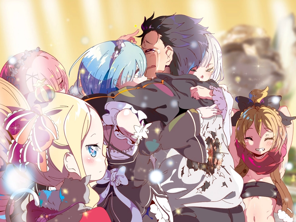 ảnh anime re zero ánh sáng lãng mạn 