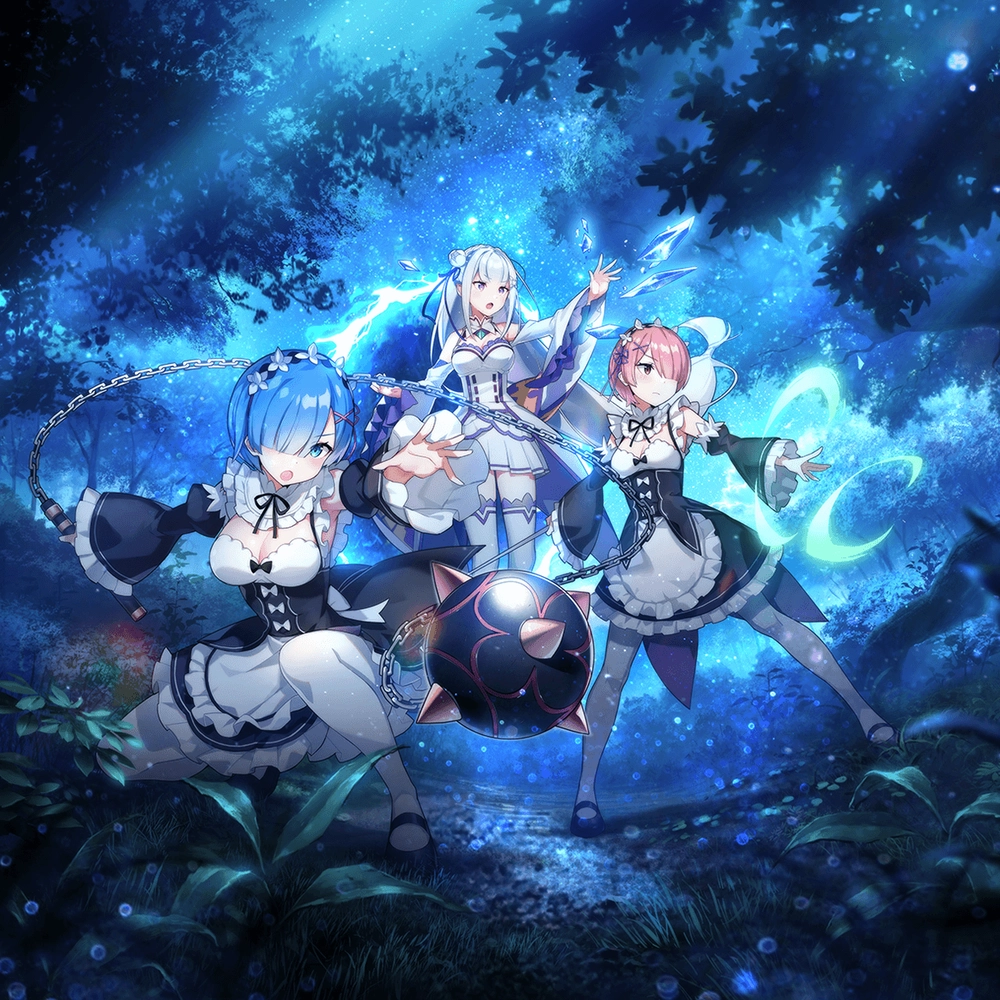 re zero anime rem đang chiến đấu 