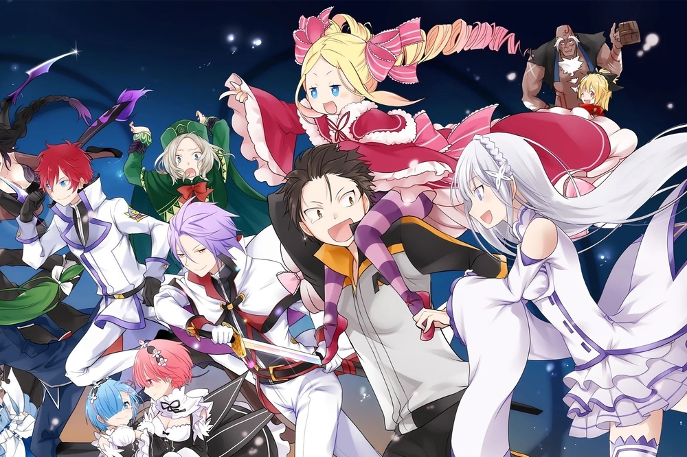ảnh anime re zero nhóm nhân vật chính 