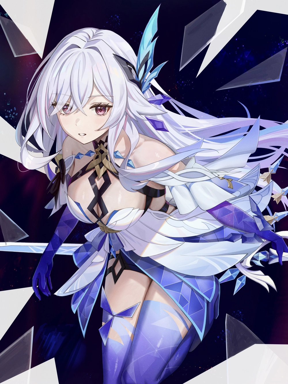 hình nền skirk genshin impact 4k