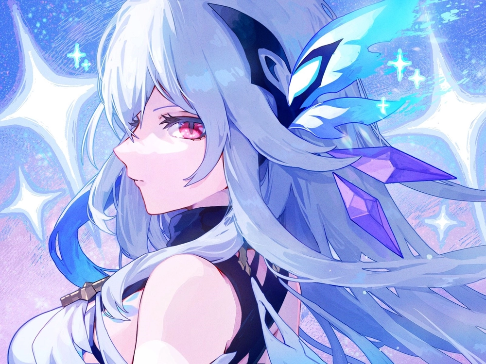 wallpaper skirk genshin impact