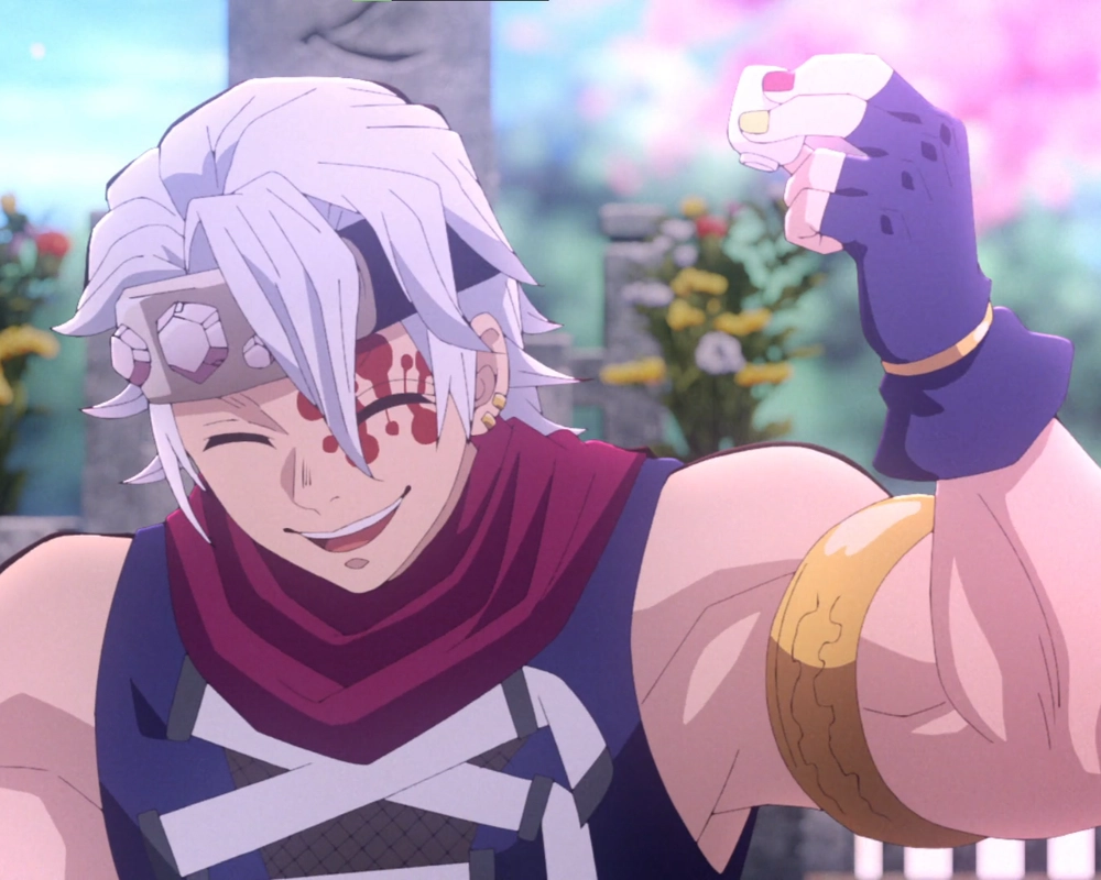 hình ảnh uzui tengen vui vẻ lạc quan 