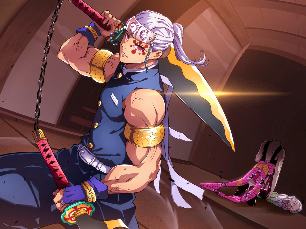 ảnh uzui tengen chém quỷ 