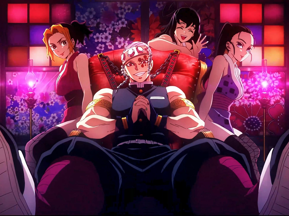 ảnh uzui tengen và vợ