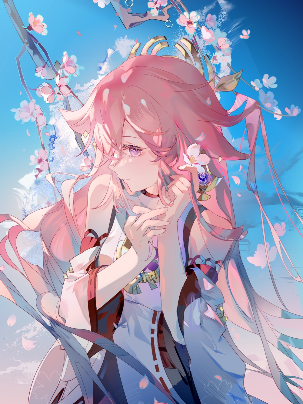 hình ảnh yae miko 4k điện thoại 