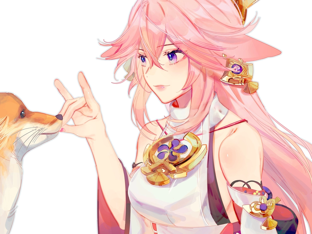 ảnh yae miko phong cách anime 