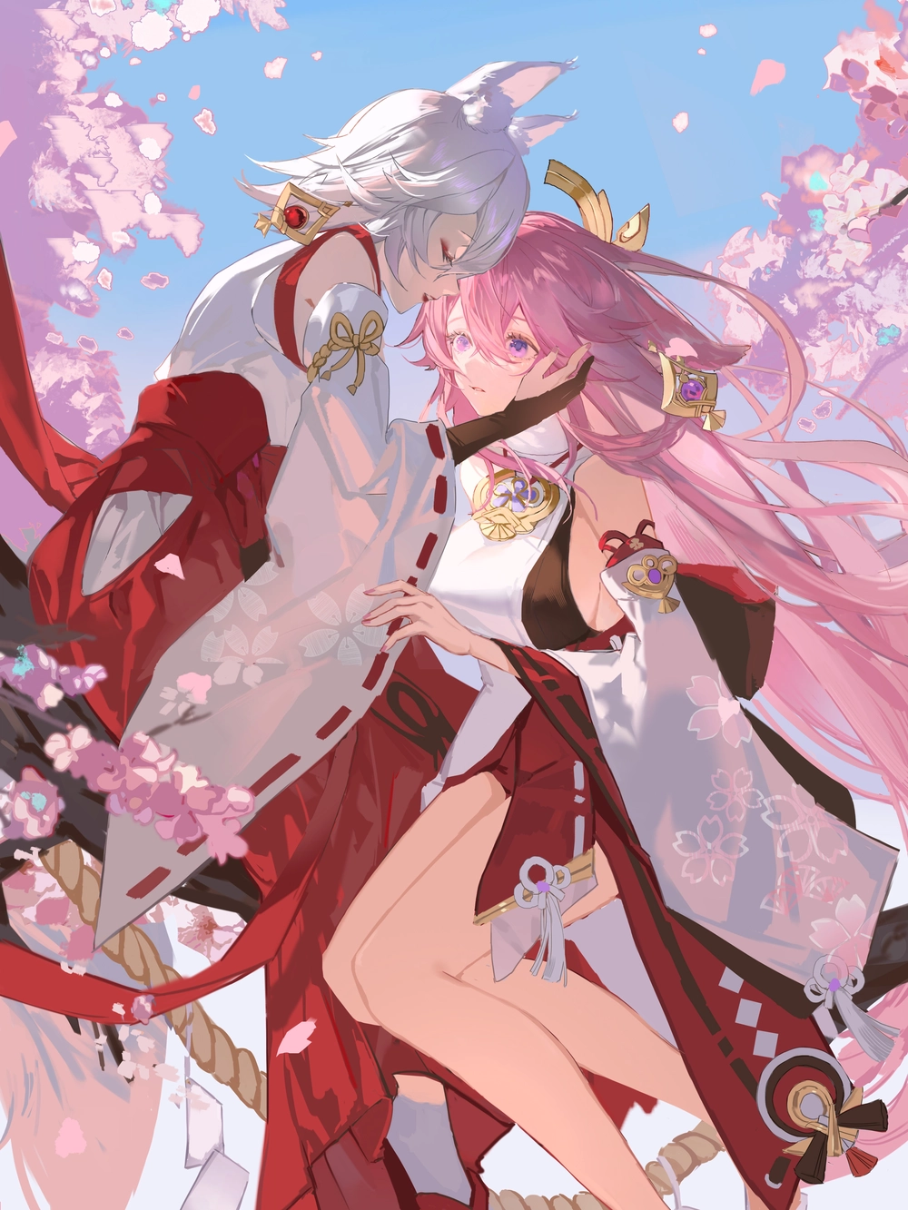 hình wallpaper yae miko chibi 