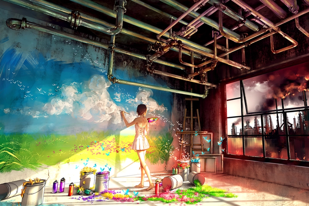 anime làm việc văn phòng 