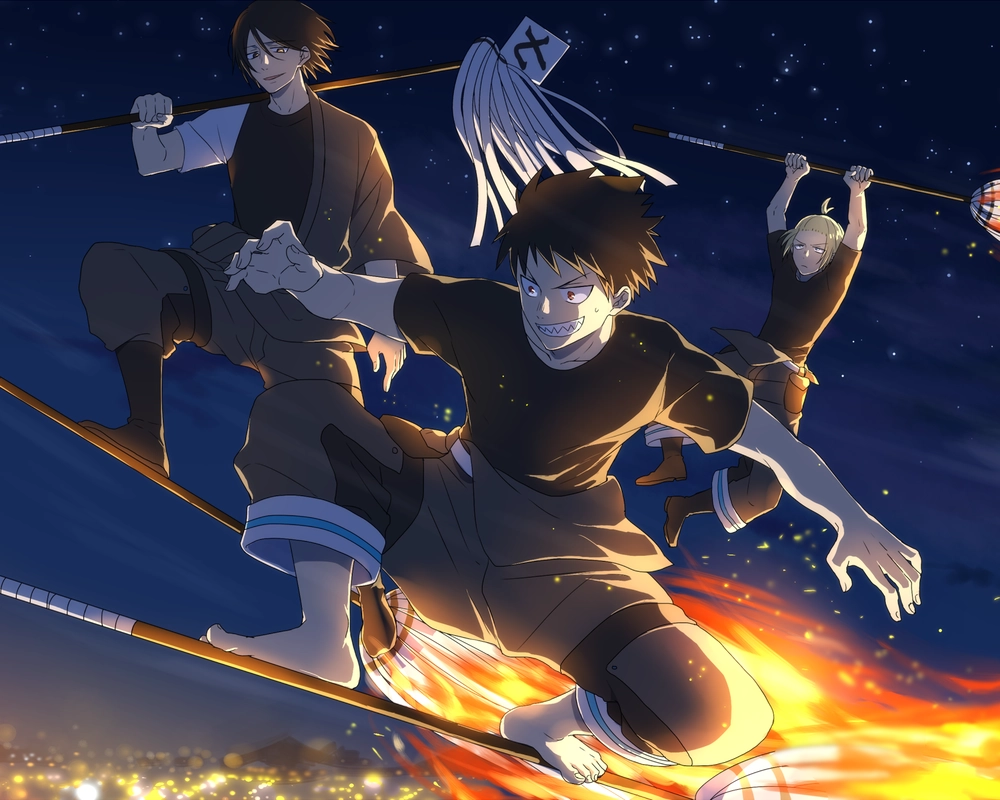 fire force anime bốc lửa