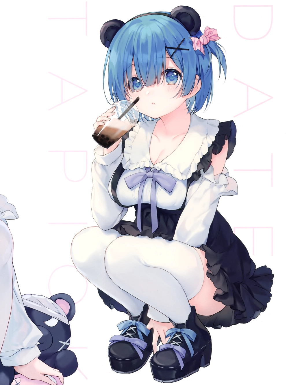 anime uống sữa dễ thương 