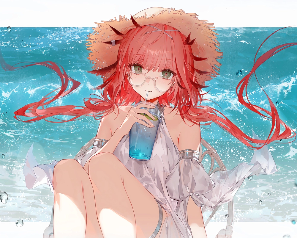 anime uống nước bằng bình thể thao 