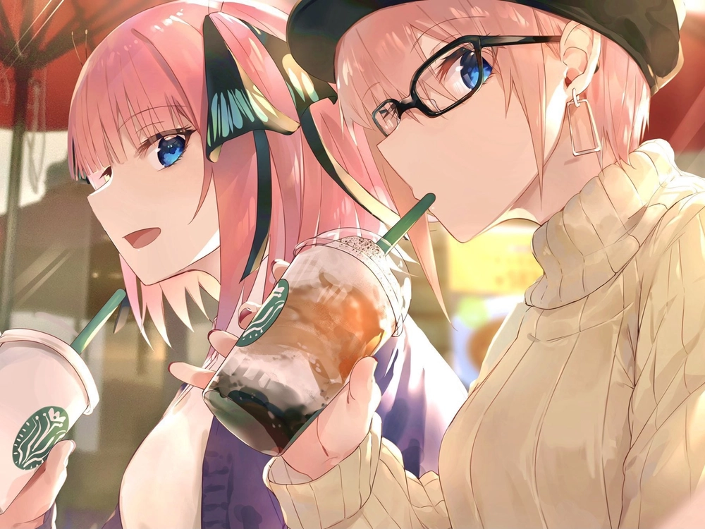 ảnh anime uống trà cùng bạn