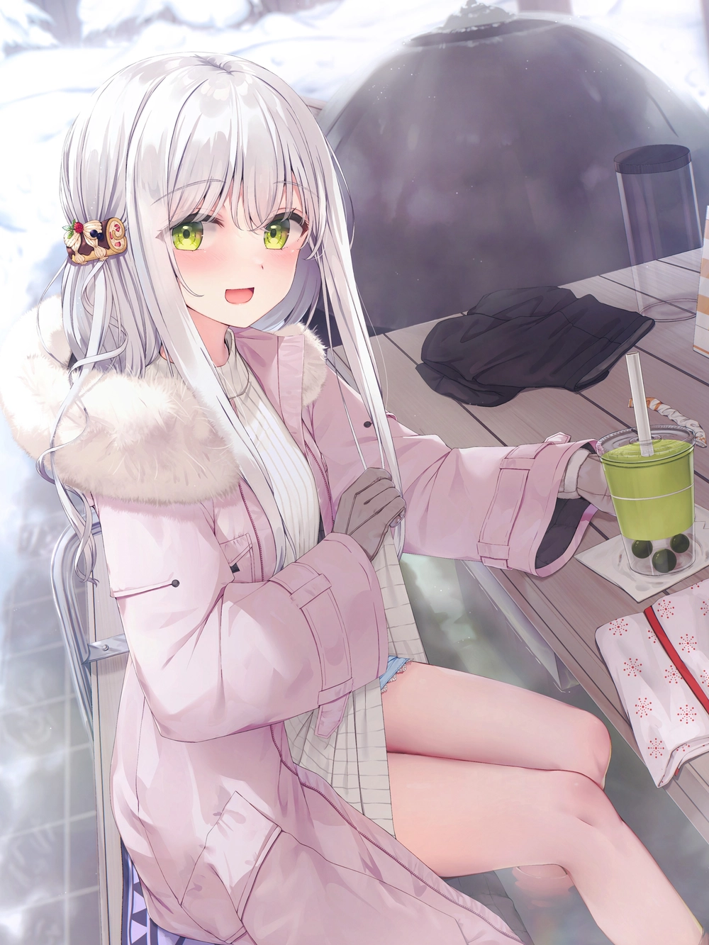 ảnh anime uống trà thái