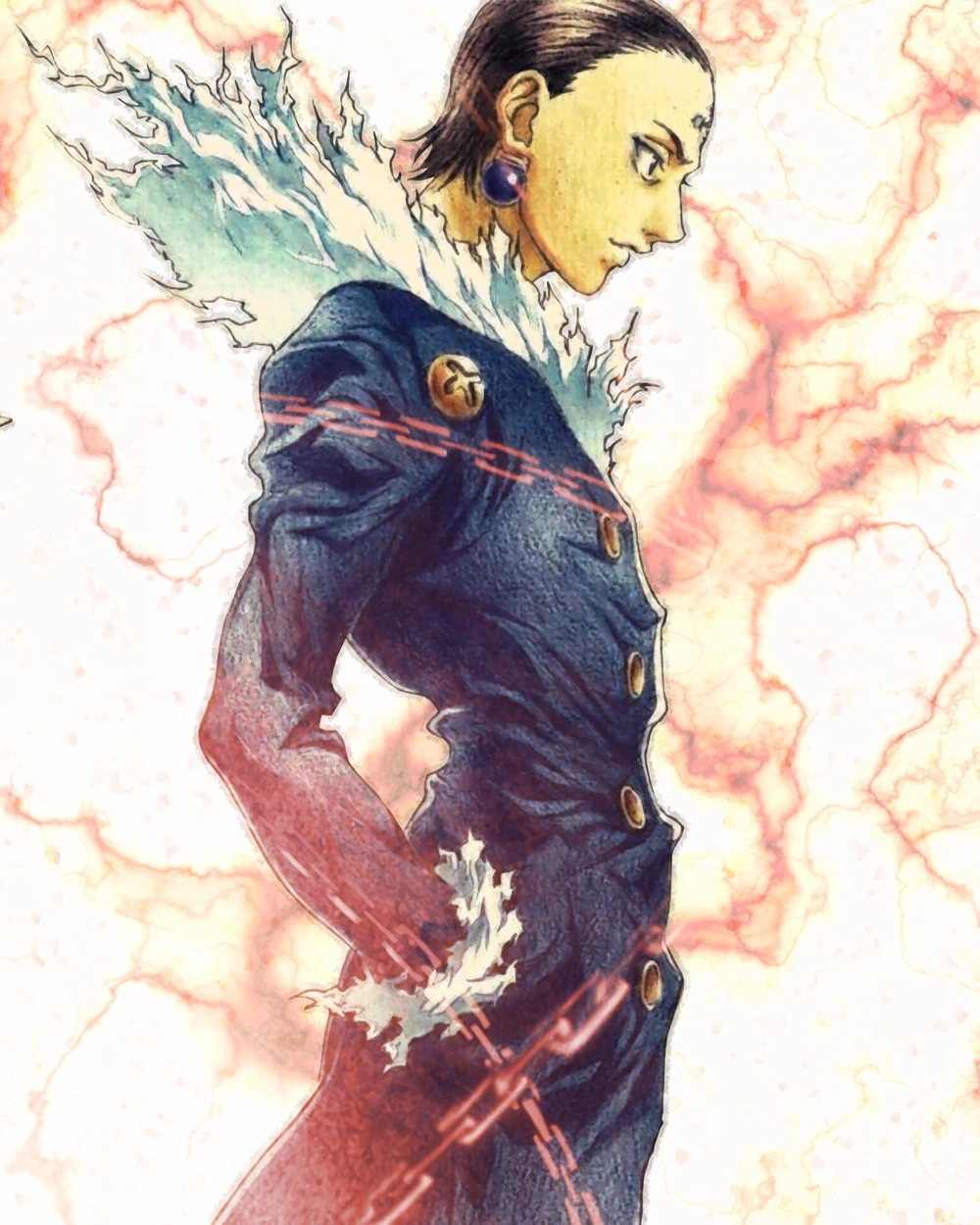 chrollo lucilfer ánh mắt sát thủ 