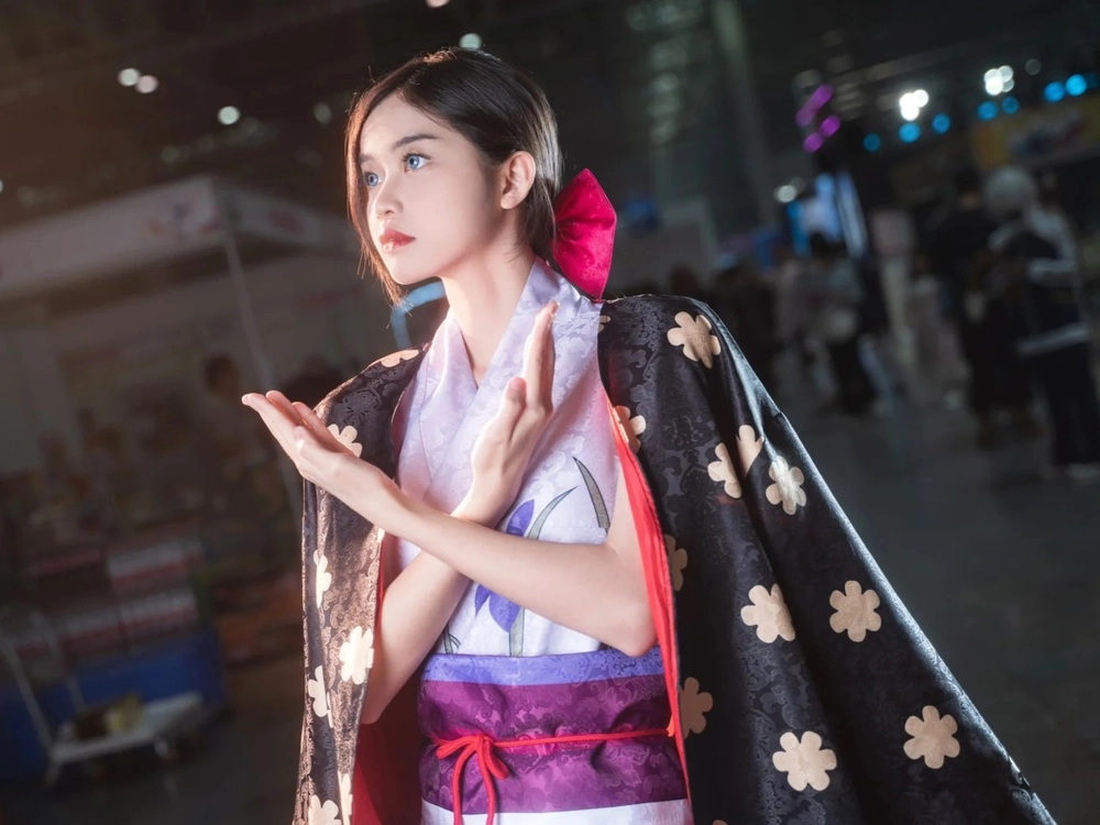 hình cosplay robin cực chất với áo kimono 