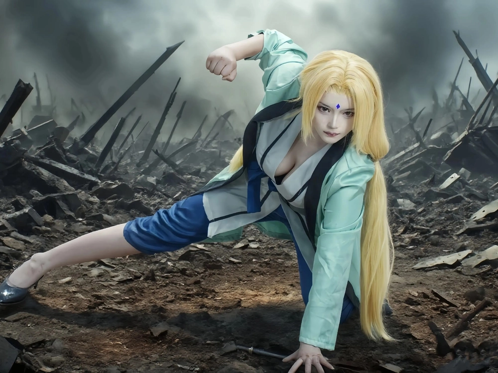 cosplay tsunade dáng ngầu