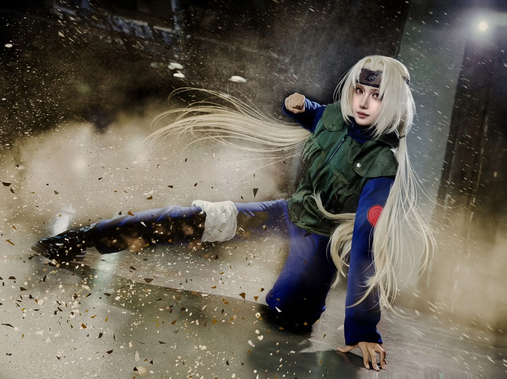 cosplay tsunade tóc vàng