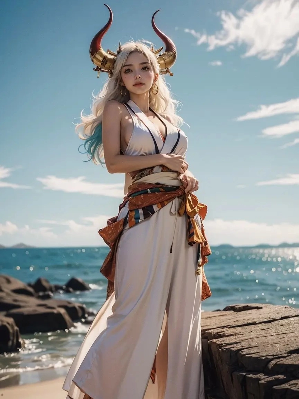 one piece cosplay yamato ấn tượng 