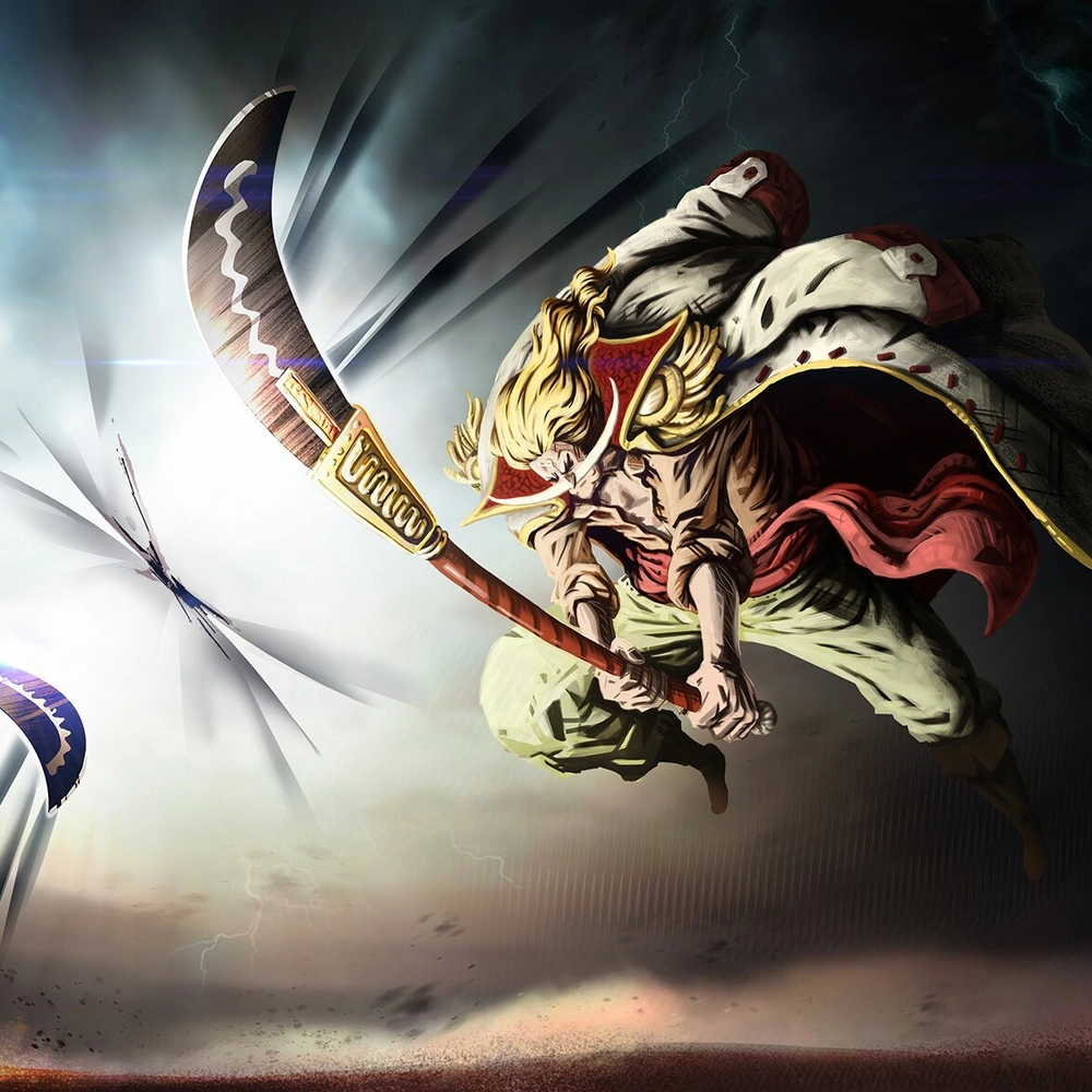 hình edward newgate one piece đội mũ trắng 