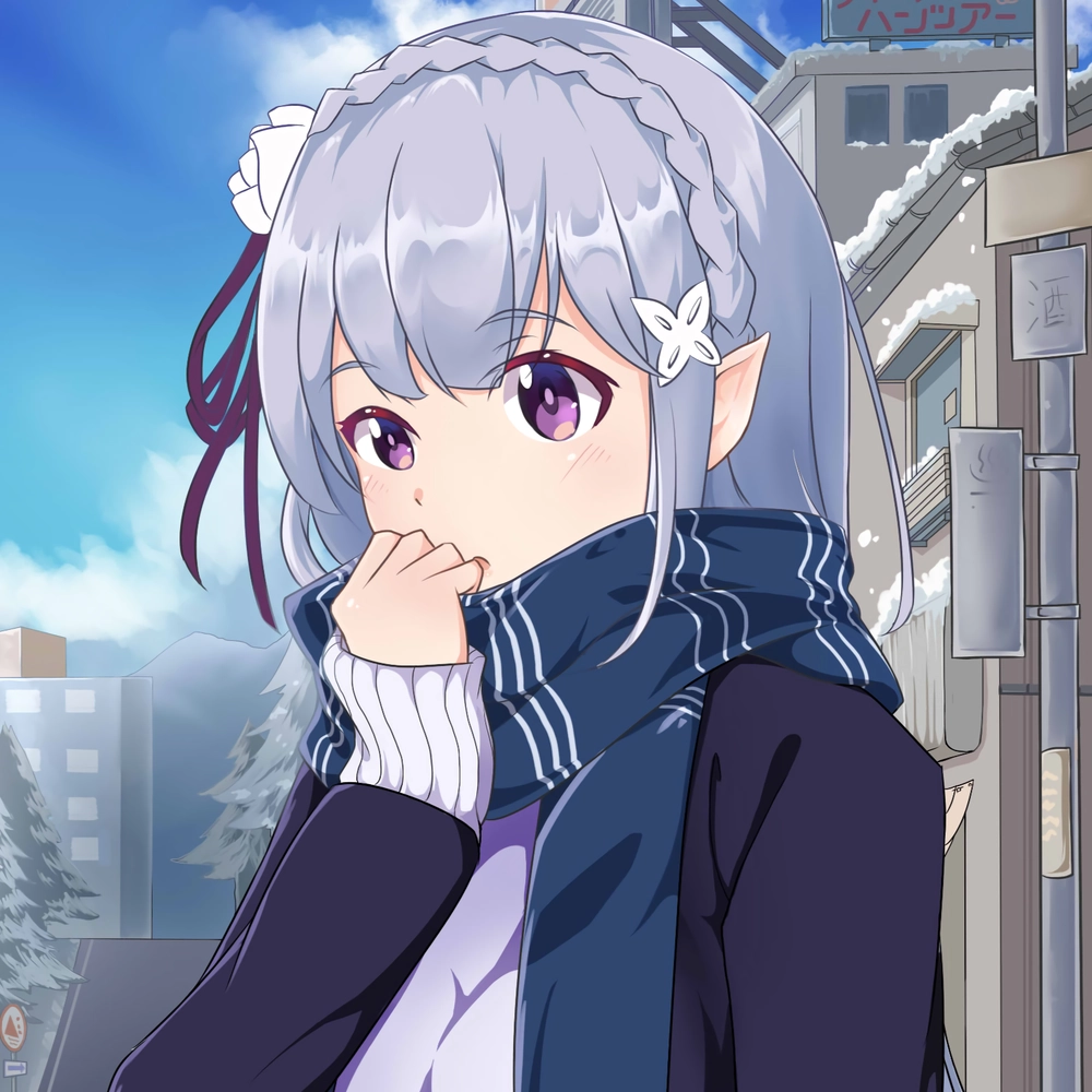 hình nền emilia re zero anime