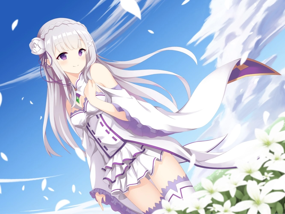 ảnh anime emilia re zero đẹp nhất