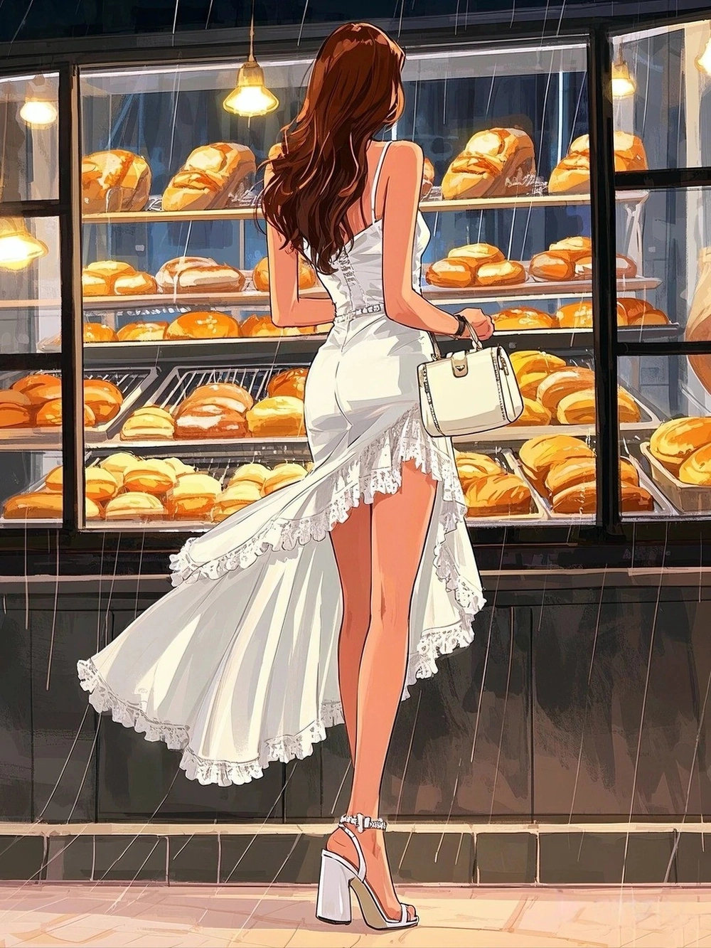 hình ảnh cô gái quay lưng đẹp anime