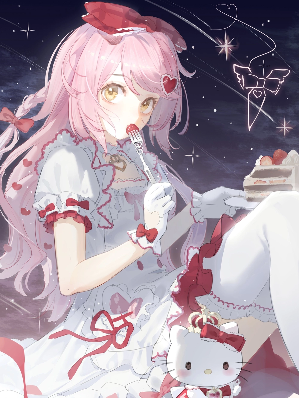 hình ảnh hello kitty anime ngọt ngào