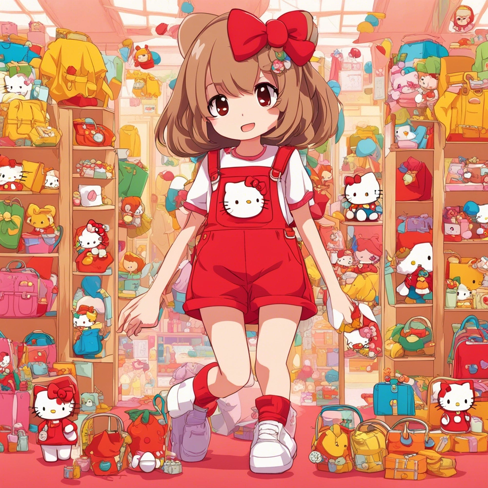 hello kitty anime phong cách kawaii