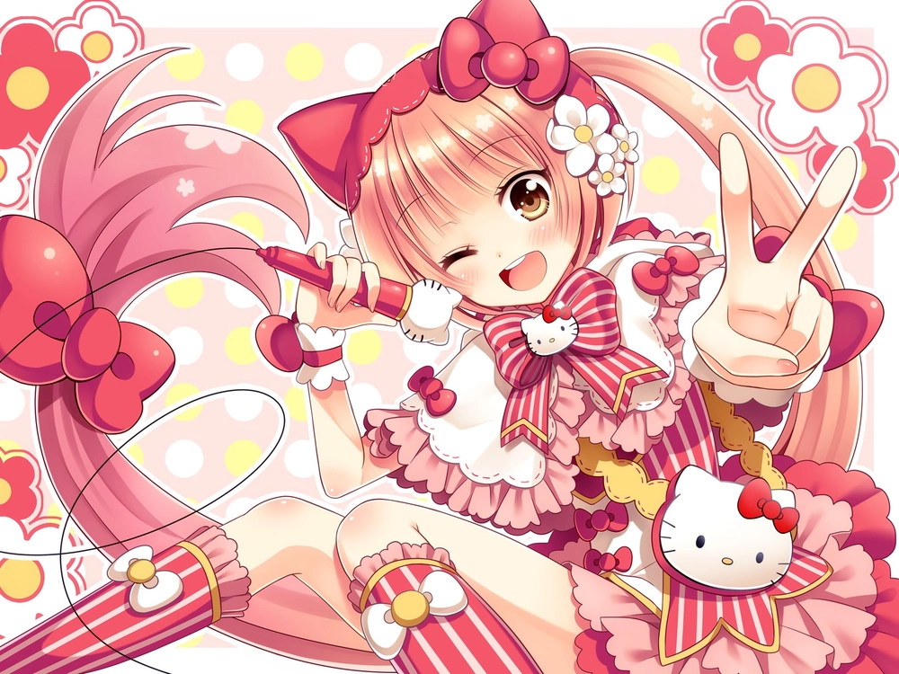 hình hello kitty anime chibi