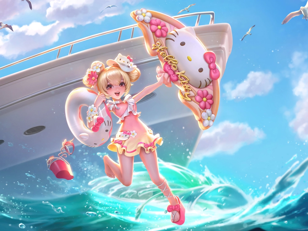 hình hello kitty anime cute ngoài trời