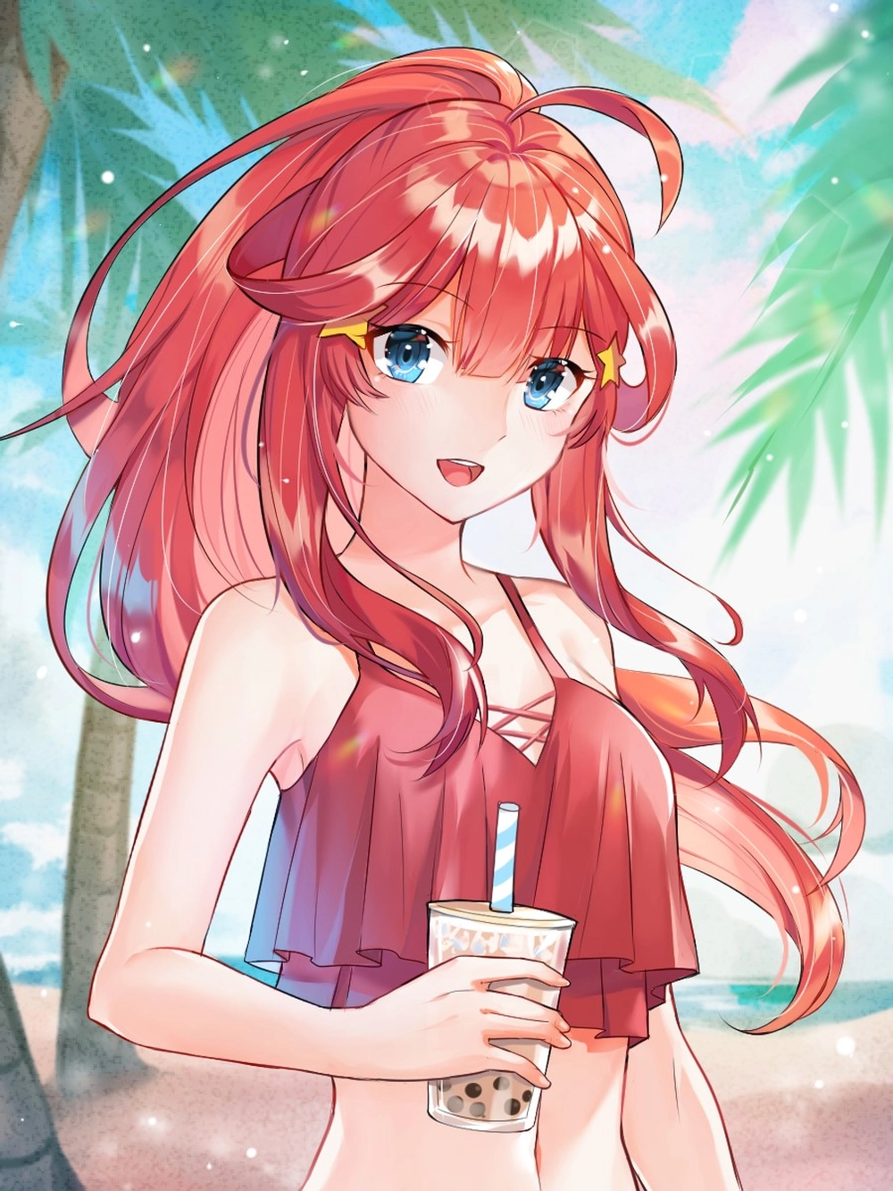 hình itsuki nakano tóc đỏ 