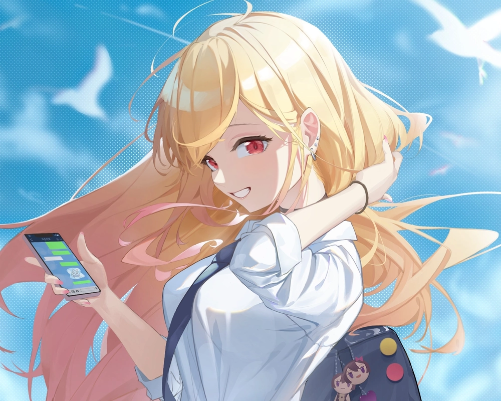 hình kitagawa marin tóc vàng