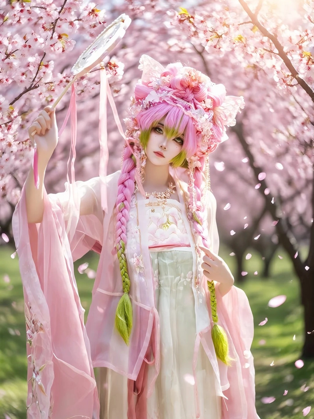 ảnh cosplay Mitsuri đầy màu sắc 