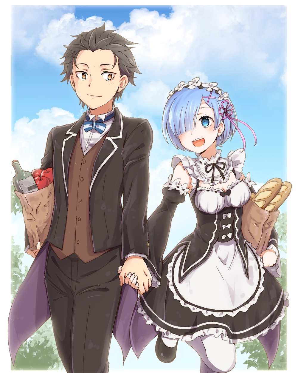 re zero subaru x rem trong hồi tưởng tình yêu