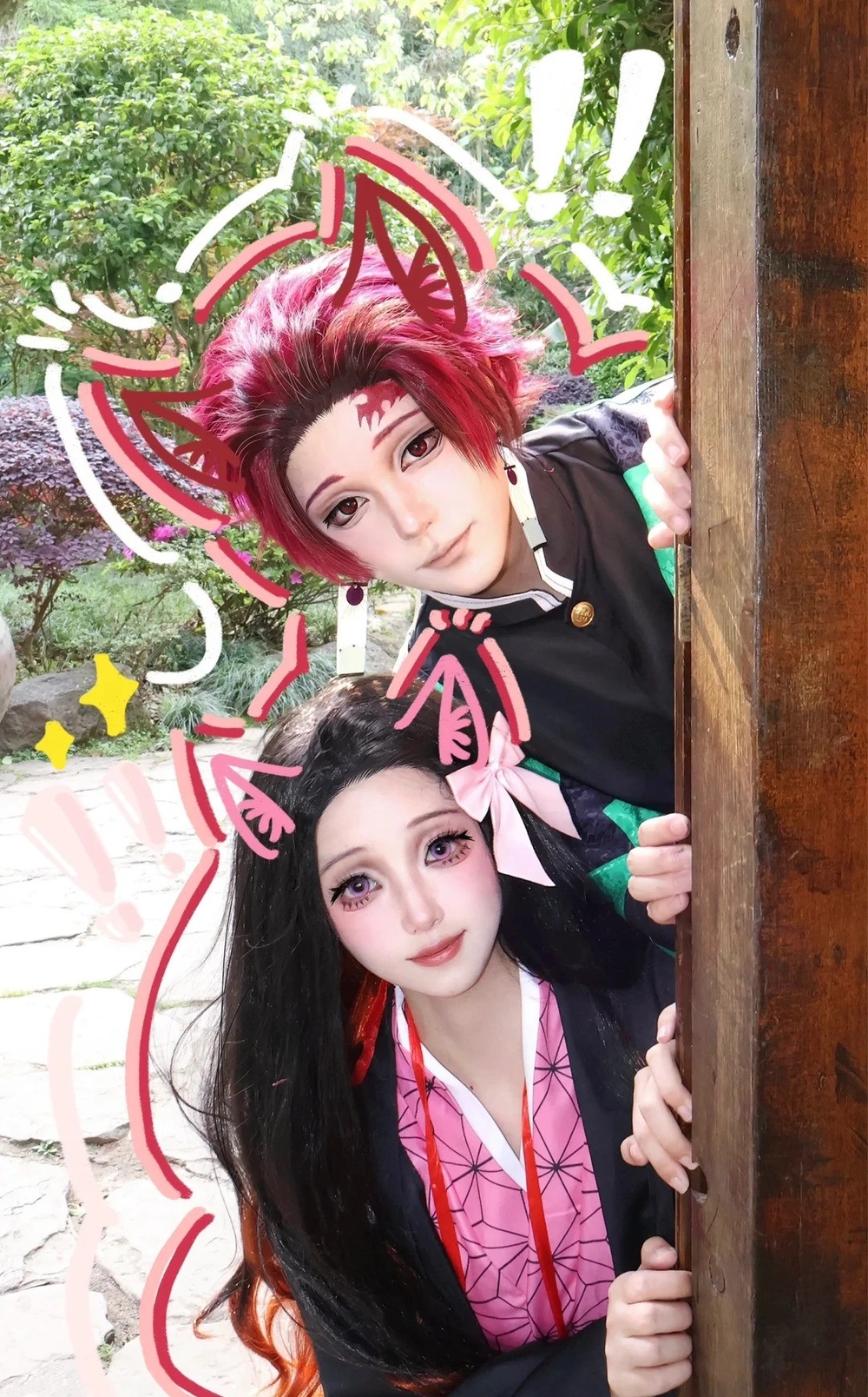 demon slayer tanjiro and nezuko cosplay 
