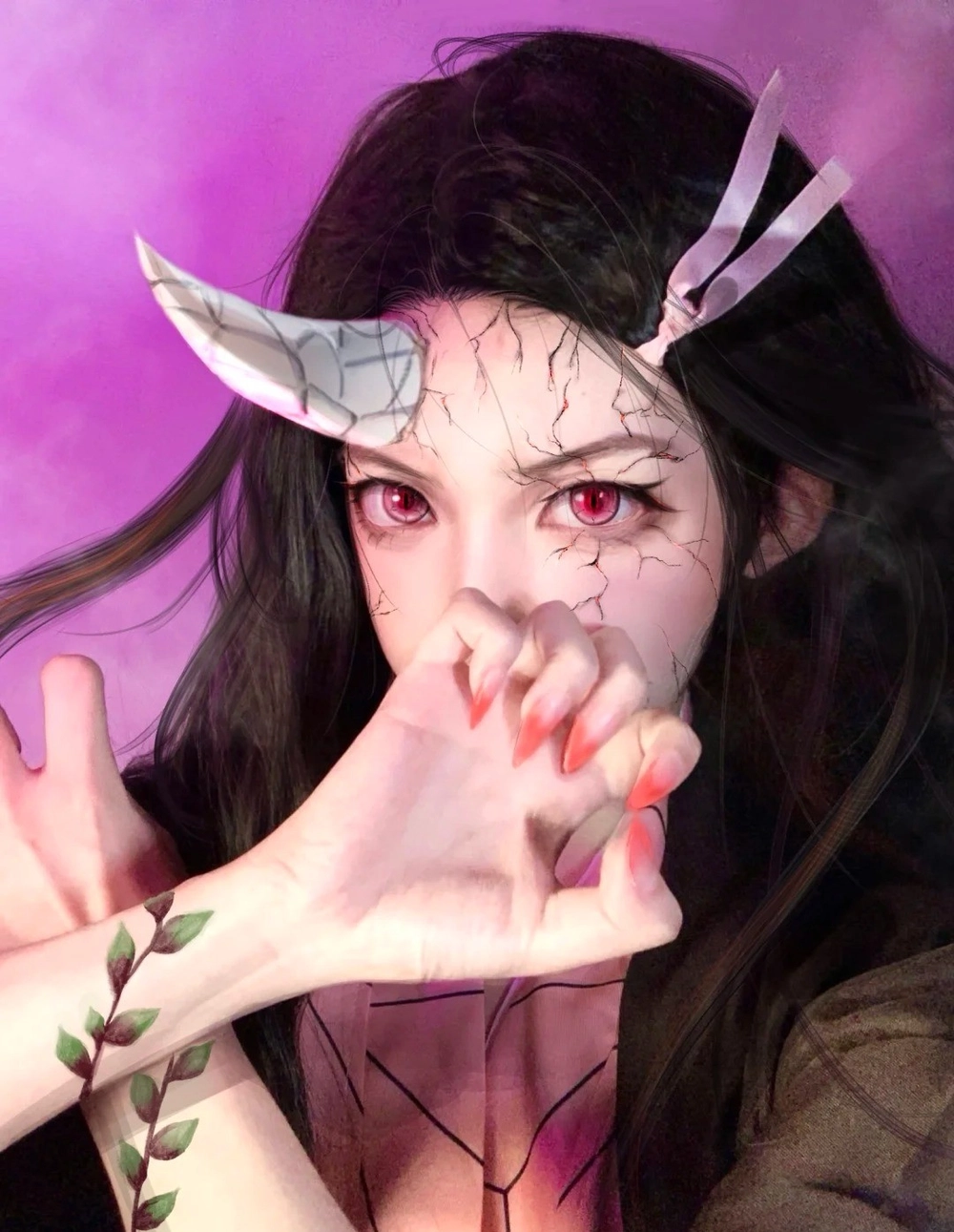 nezuko cosplay anime 