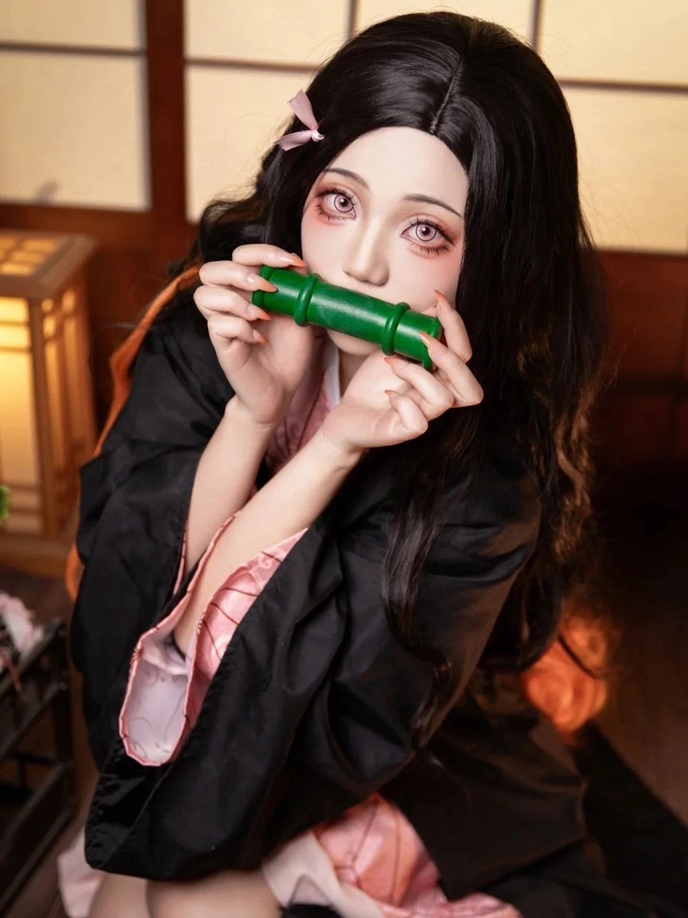 ảnh nezuko hóa trang cosplay đẹp 