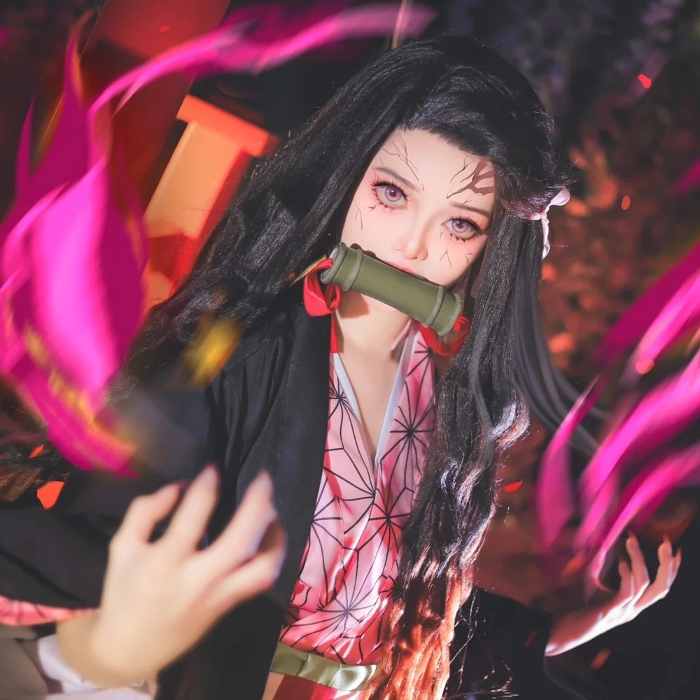 hóa trang cosplay nezuko đáng yêu 