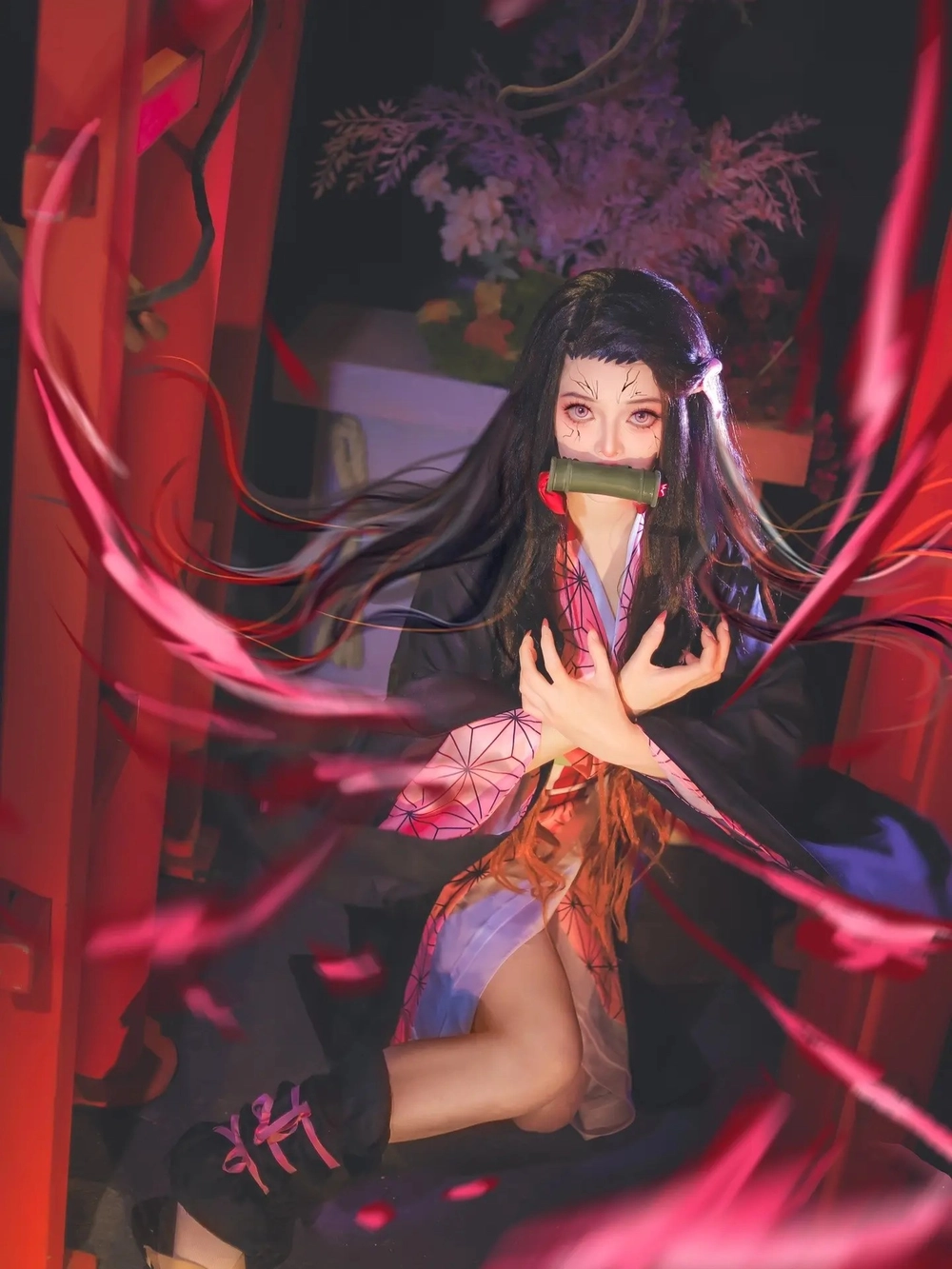 nezuko demon cosplay 