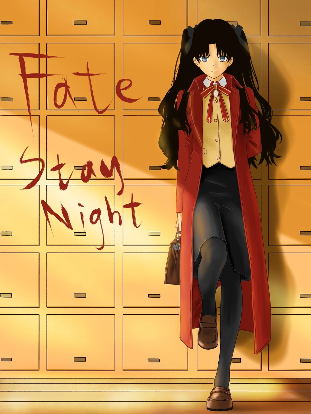 rin tohsaka đang thi triển ma thuật 