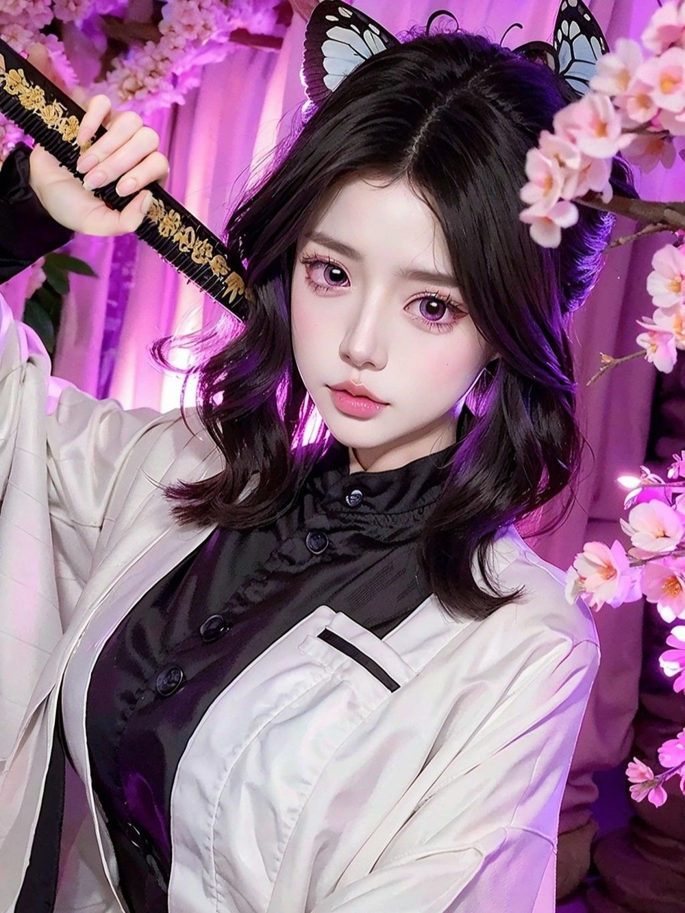 hình cosplay shinobu bổ mắt 