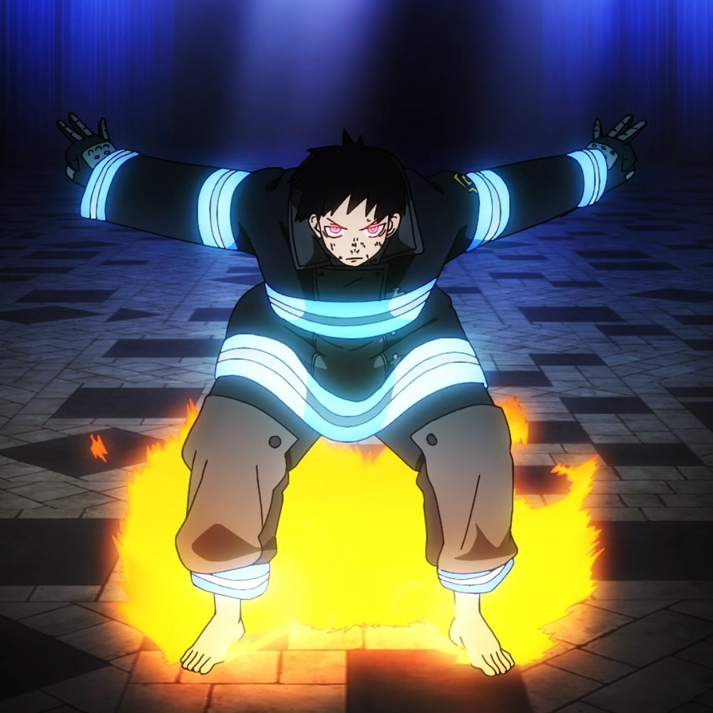 hình anime shinra fire force bùng cháy